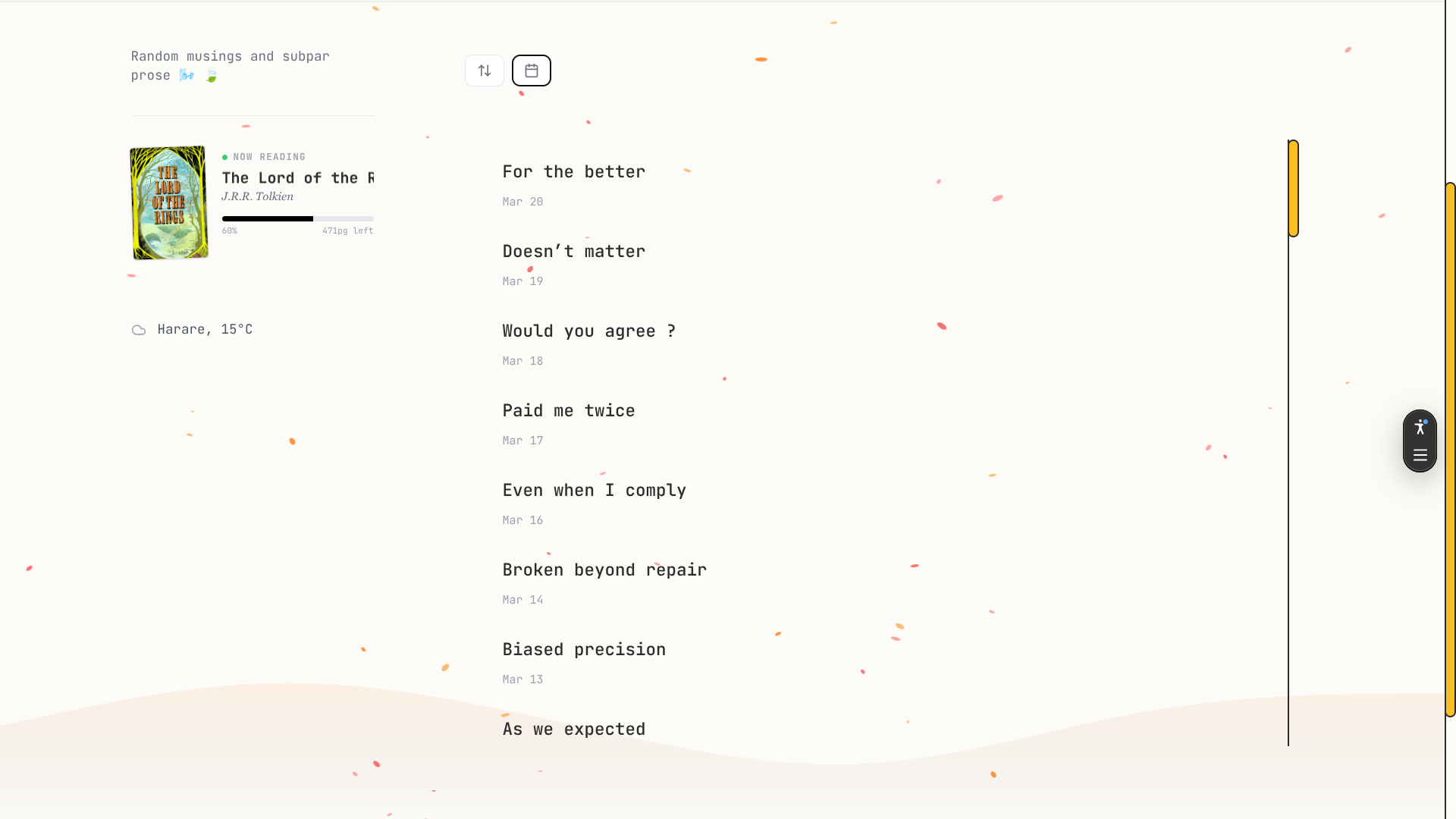 List view,perfect for browsing through